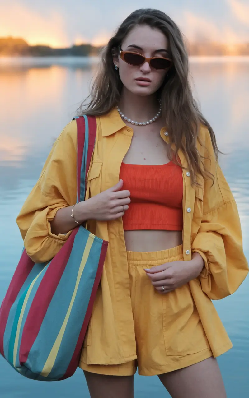Oversized outfits for the summer of 2025+Golden Hour Monochrome Set