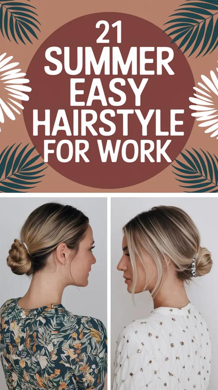 Summer Easy Hairstyle for Work 2025: 21 Cute and Quick Looks That Keep You Cool & Professional