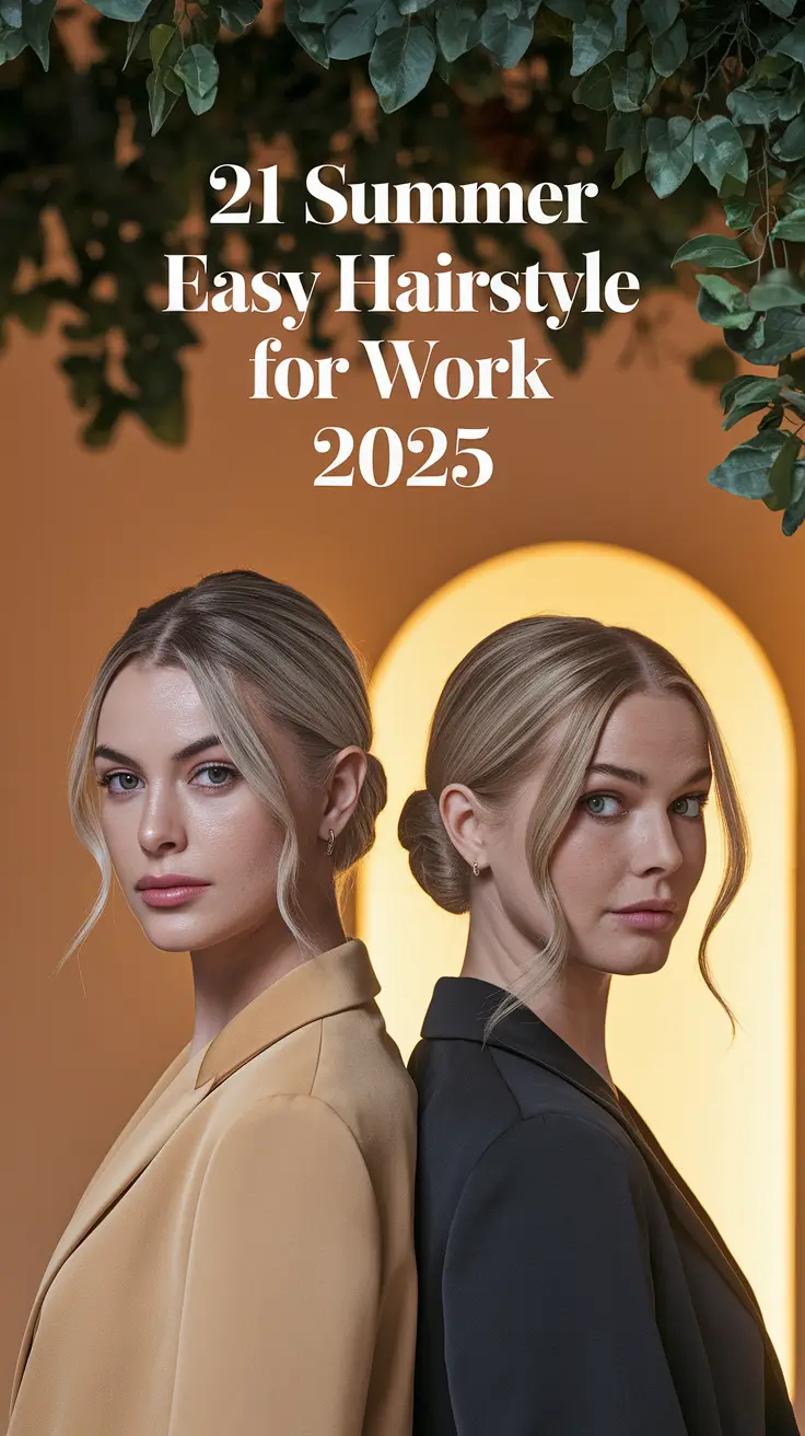 Summer Easy Hairstyle for Work 2025: 21 Cute and Quick Looks That Keep You Cool & Professional