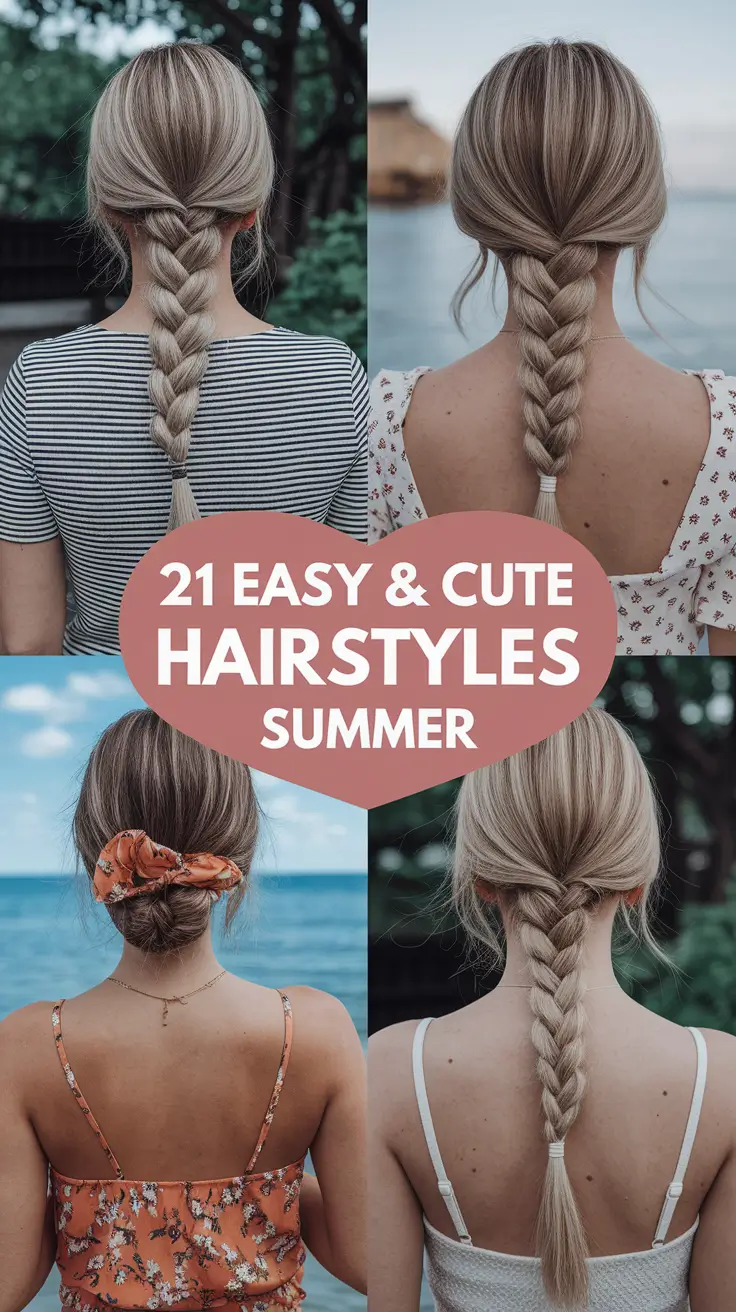 Easy & Cute Hairstyles – Summer 2025: 21 Effortless Looks for Medium Hair and Beyond