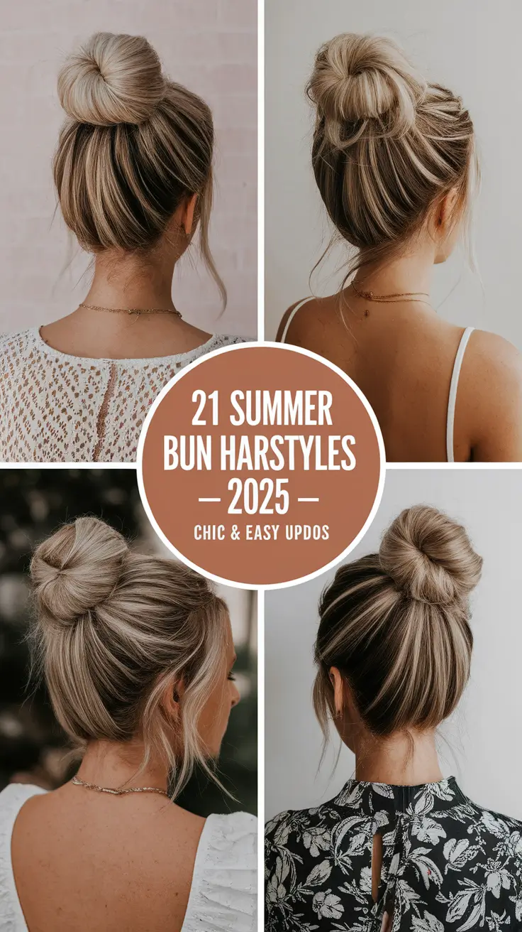 Summer Bun Hairstyles 2025 - Chic & Easy Updos for Every Hair Type