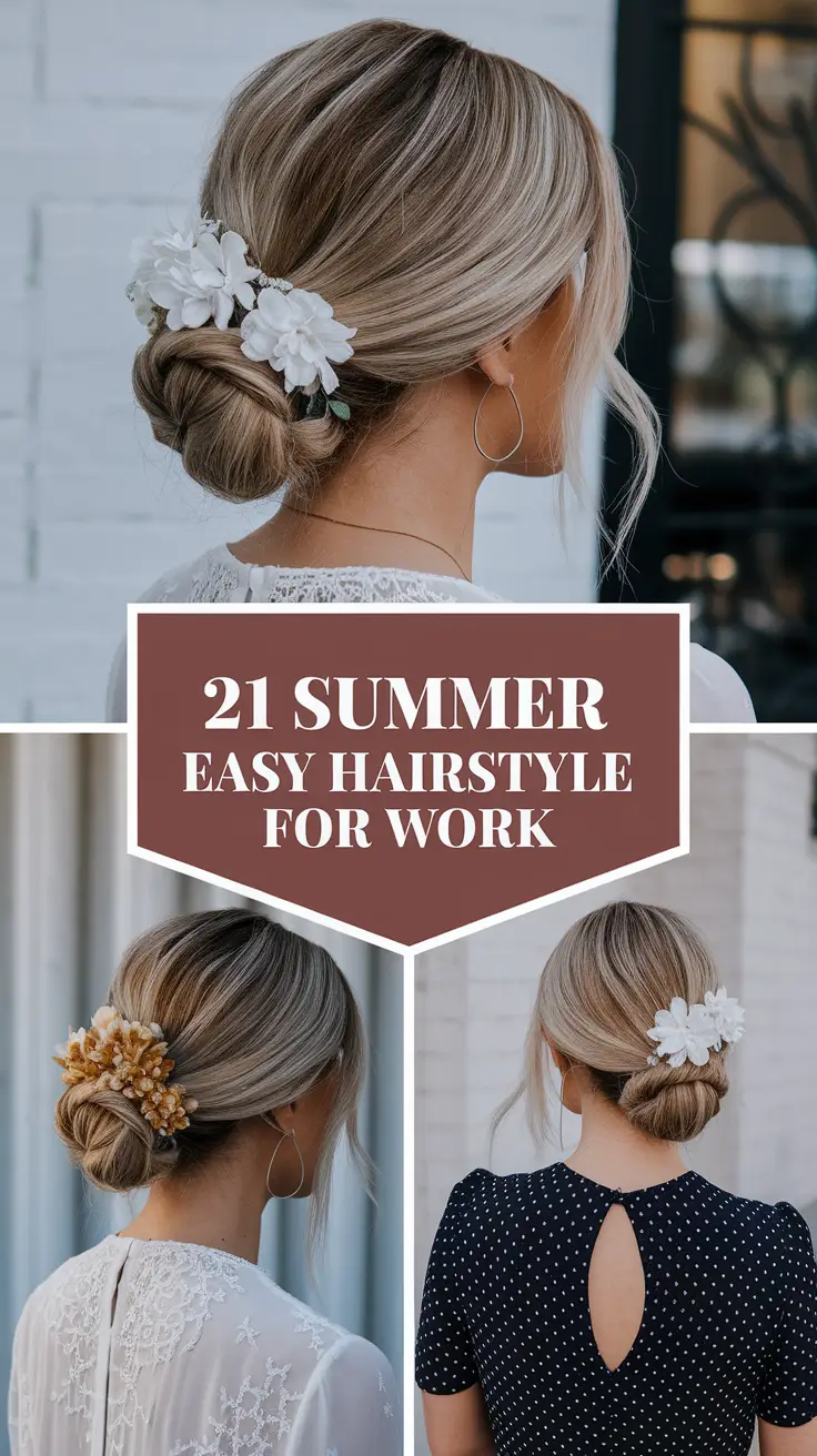 Summer Easy Hairstyle for Work 2025: 21 Cute and Quick Looks That Keep You Cool & Professional