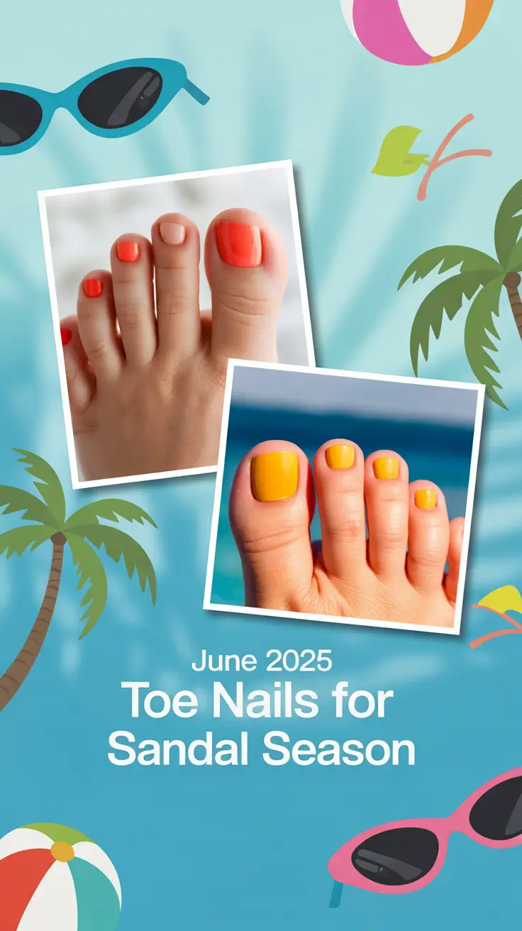 June 2025 Toe Nails for Sandal Season: Fresh Color Ideas & Bold Designs to Try Now