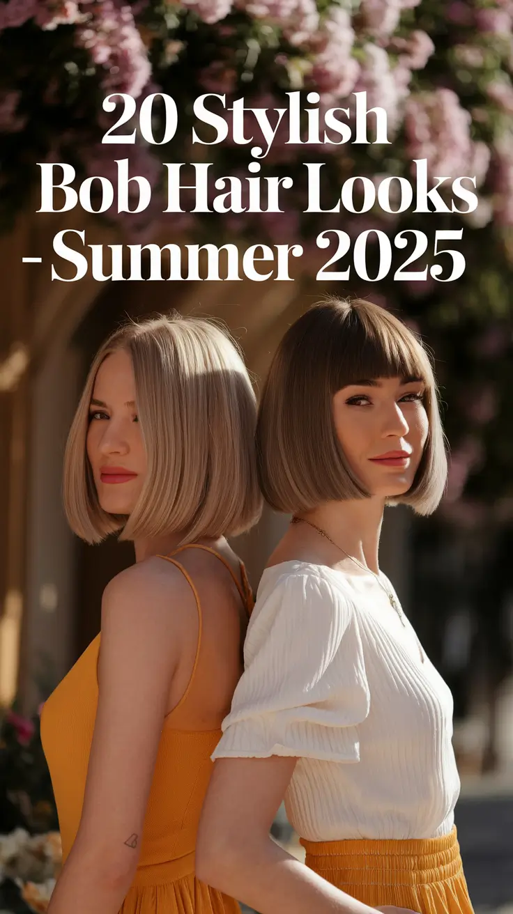 Stylish Bob Hair Looks - Summer 2025: Trendy Bob Haircuts for Every Style