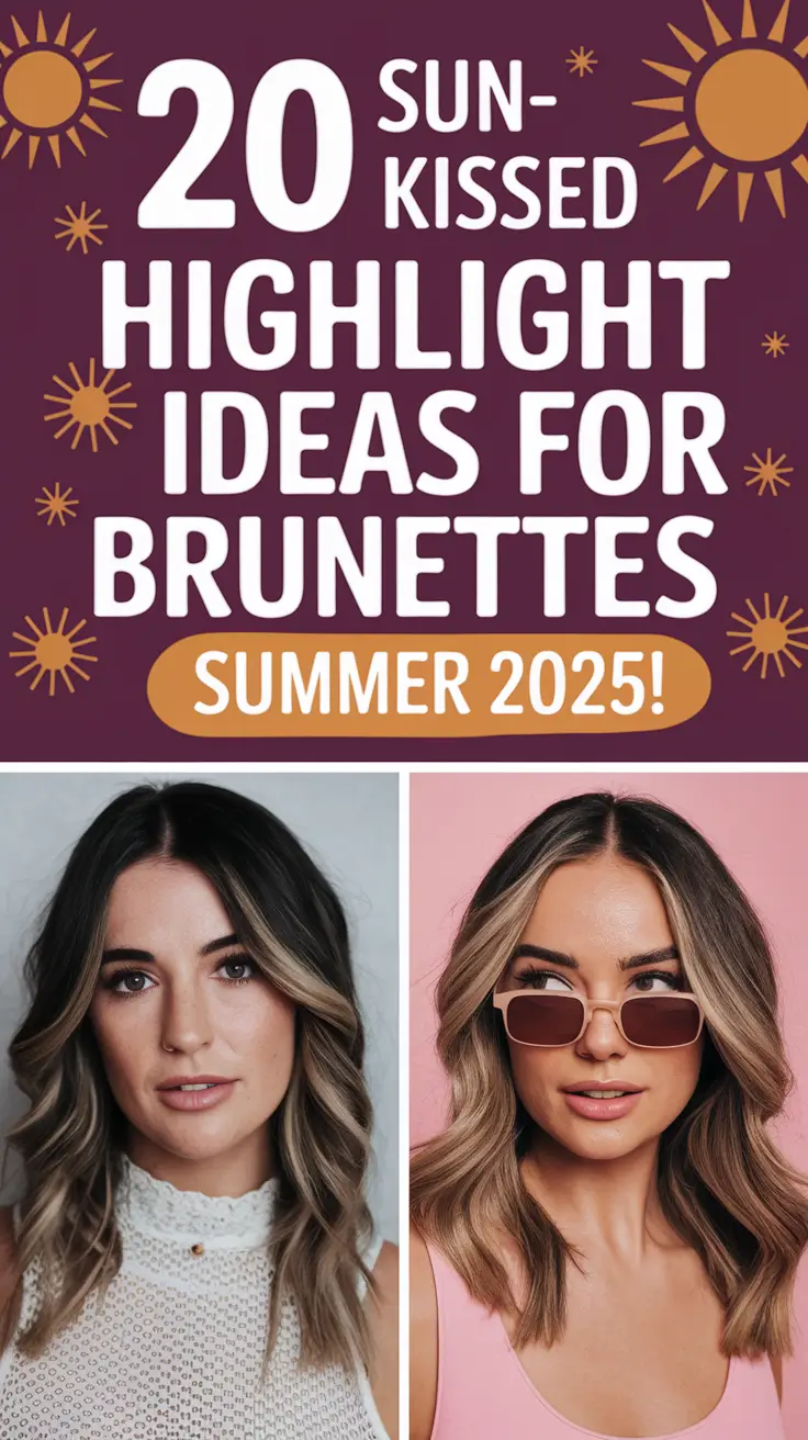 Sun-Kissed Highlight Ideas for Brunettes – Summer 2025!