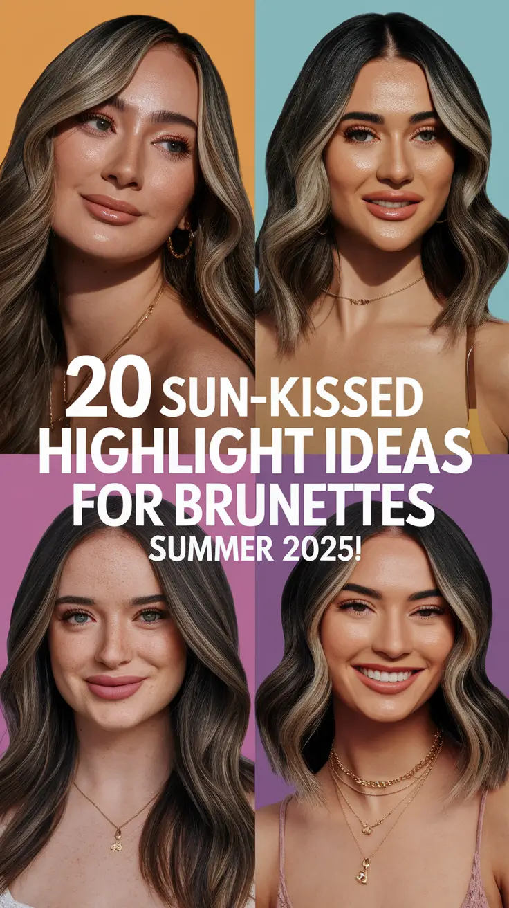 Sun-Kissed Highlight Ideas for Brunettes – Summer 2025!
