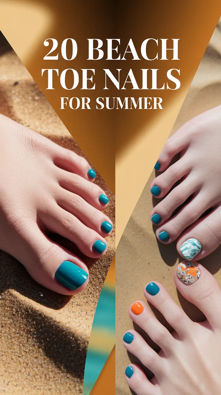 Beach Toe Nails for Summer 2025: Pretty Designs, Bold Colors & Vacation Vibes