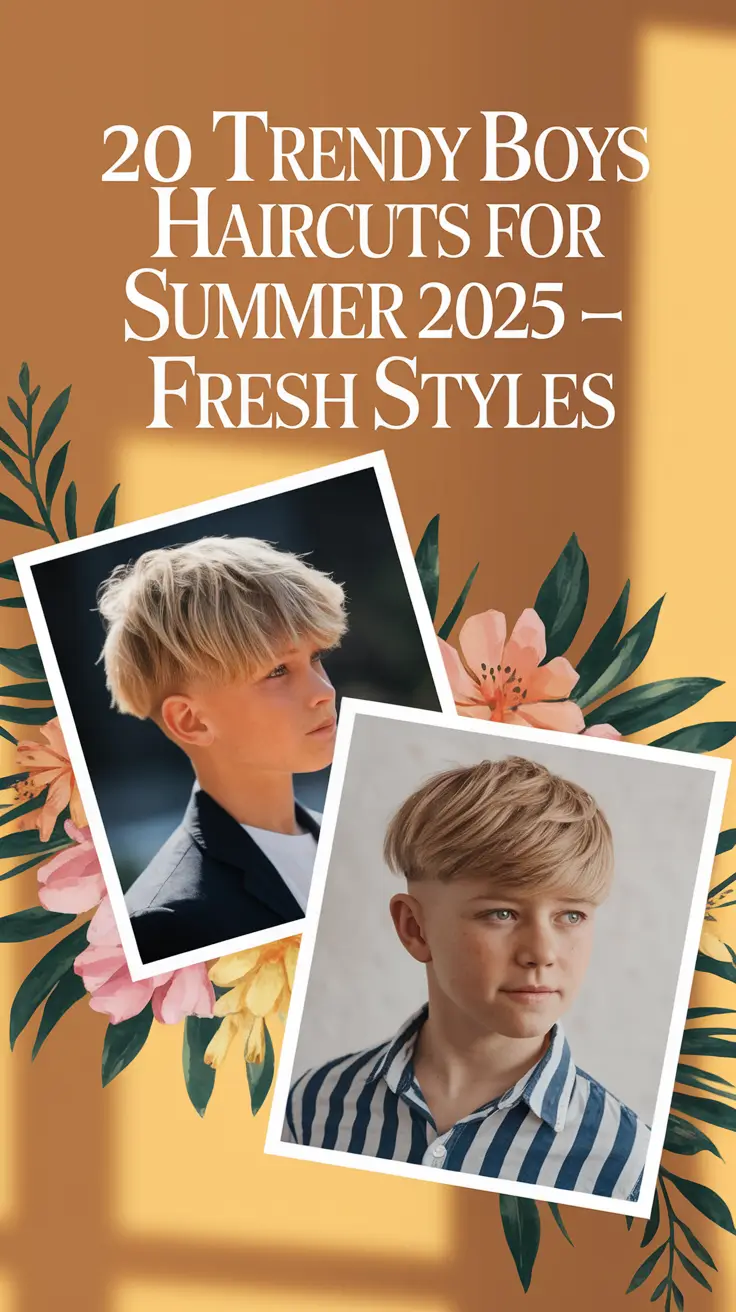 Trendy Boys Haircuts for Summer 2025 – Fresh Styles with Modern Fades