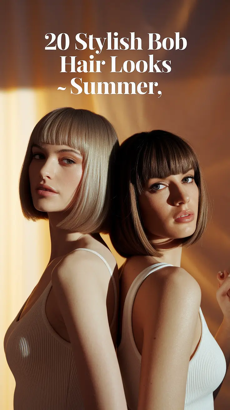 Stylish Bob Hair Looks - Summer 2025: Trendy Bob Haircuts for Every Style