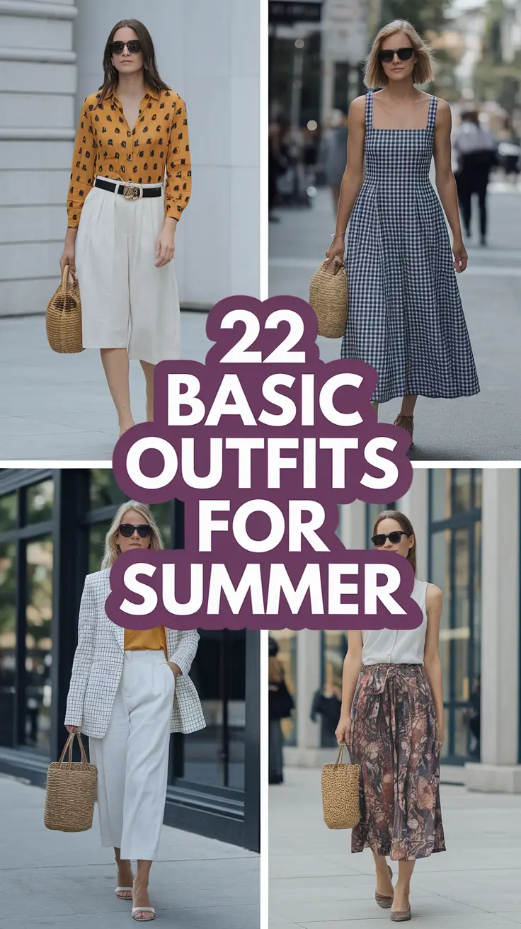 Basic Outfits for Summer 2025: Aesthetic and Effortless Style Ideas