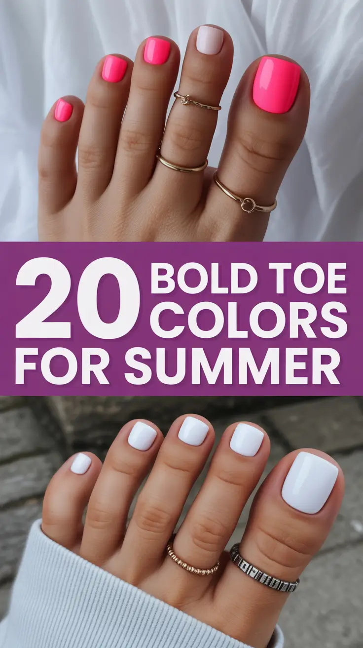 Bold Toe Colors for Summer 2025: Cute & Colorful Pedicure Trends You’ll Love