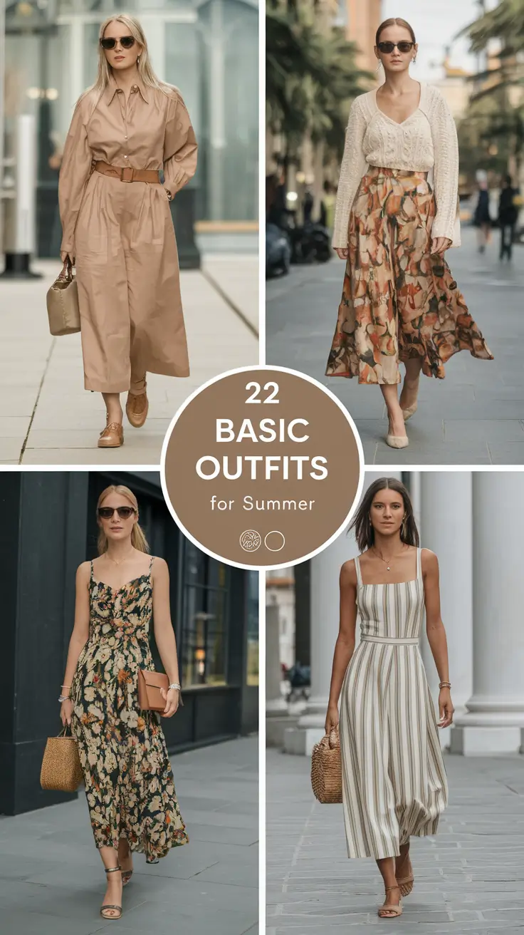 Basic Outfits for Summer 2025: Aesthetic and Effortless Style Ideas
