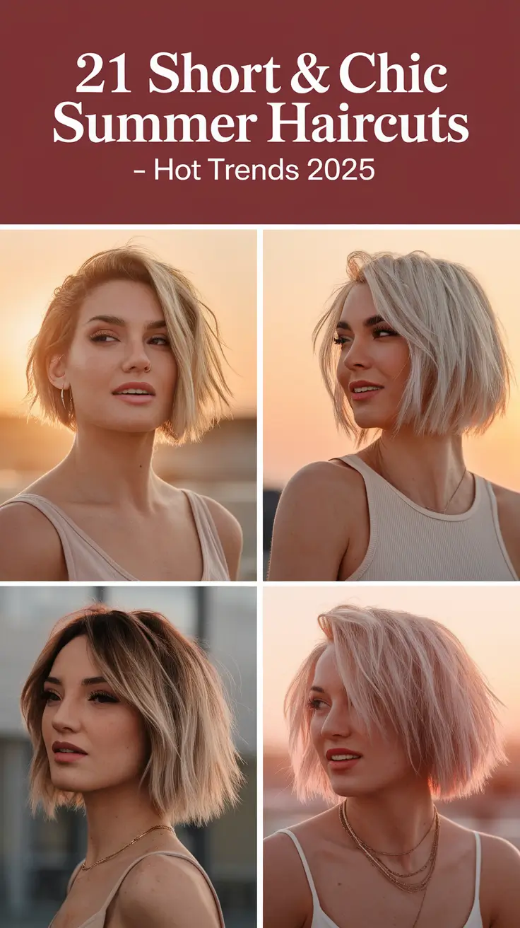 Short & Chic Summer Haircuts – Hot Trends 2025 for Every Hair Type and Face Shape