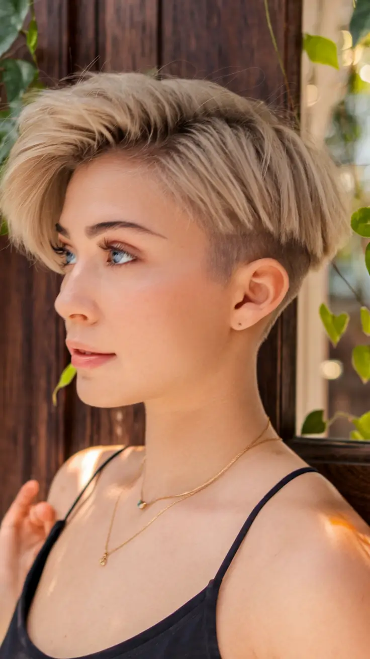 Short & Chic Summer Haircuts - Hot Trends 2025 Textured Undercut with Boyish Charm