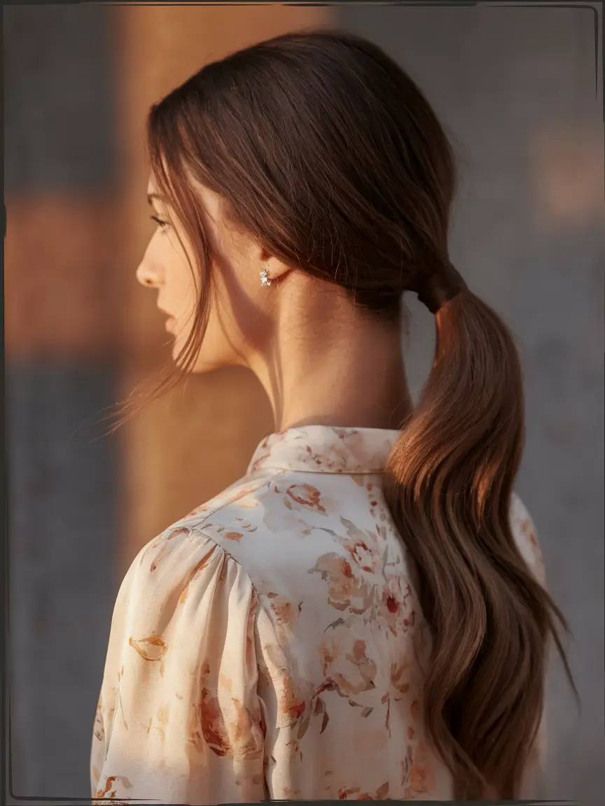pool day hairstyles long hair Low Bubble Ponytail with Soft Volume