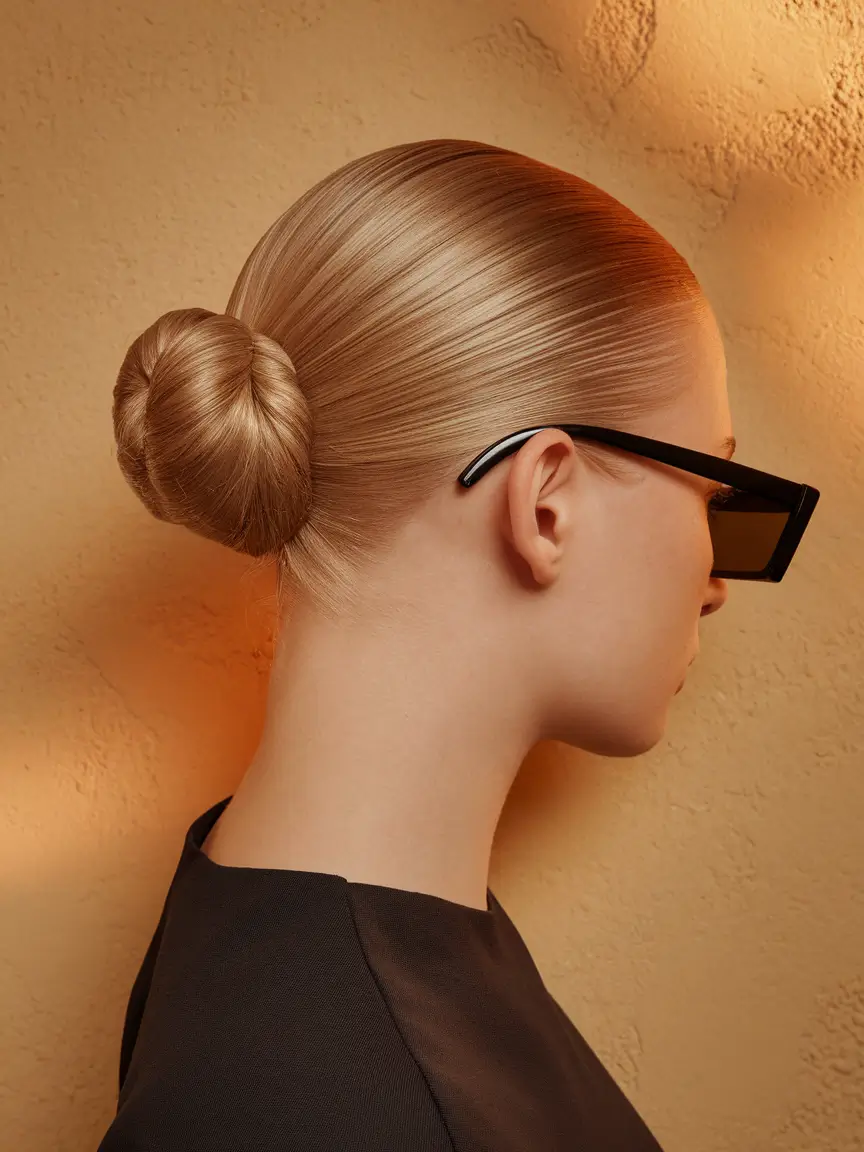 pool day hairstyles long hair Sleek Twisted Bun for Poolside Elegance