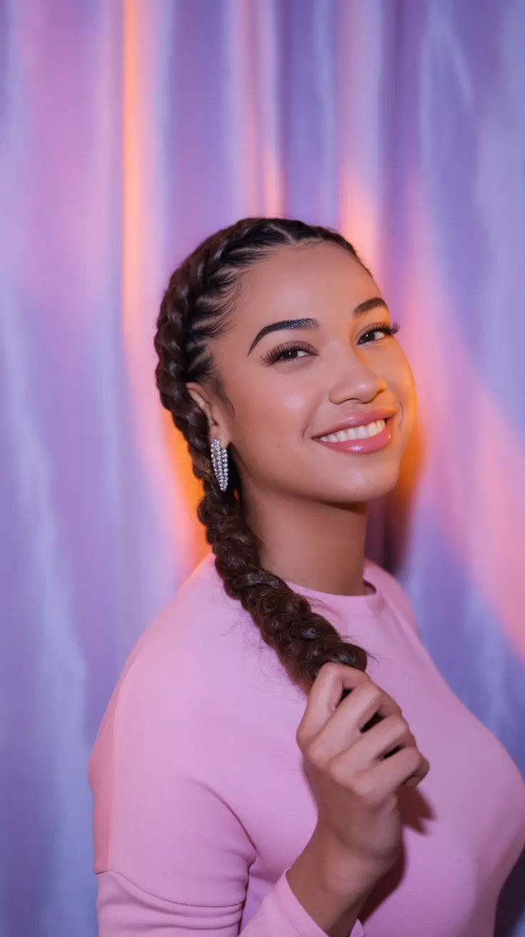 pool day hairstyles black women Sleek Cornrow Braids with a Soft Twist