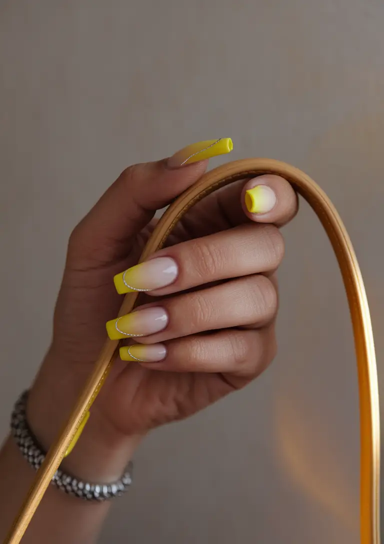 Summer 2025 Nail Designs to Try Lemon French Energy