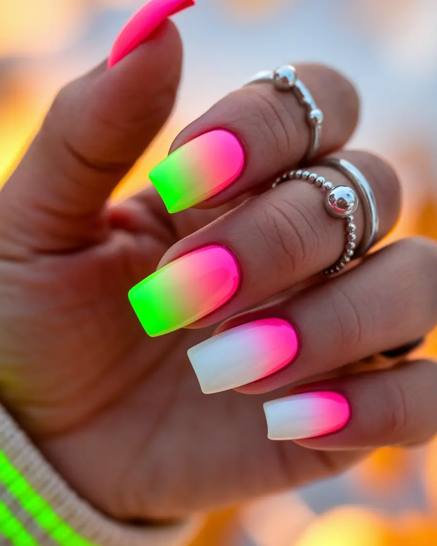 Summer 2025 Nail Designs to Try Neon Heat Meets Sugar Glow