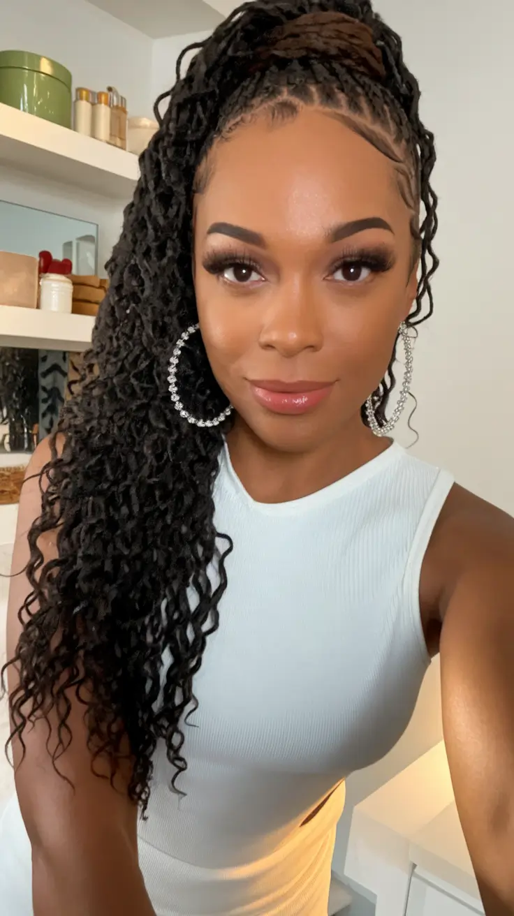 hairstyles black women weave Long Curly Weave with Voluminous Layers