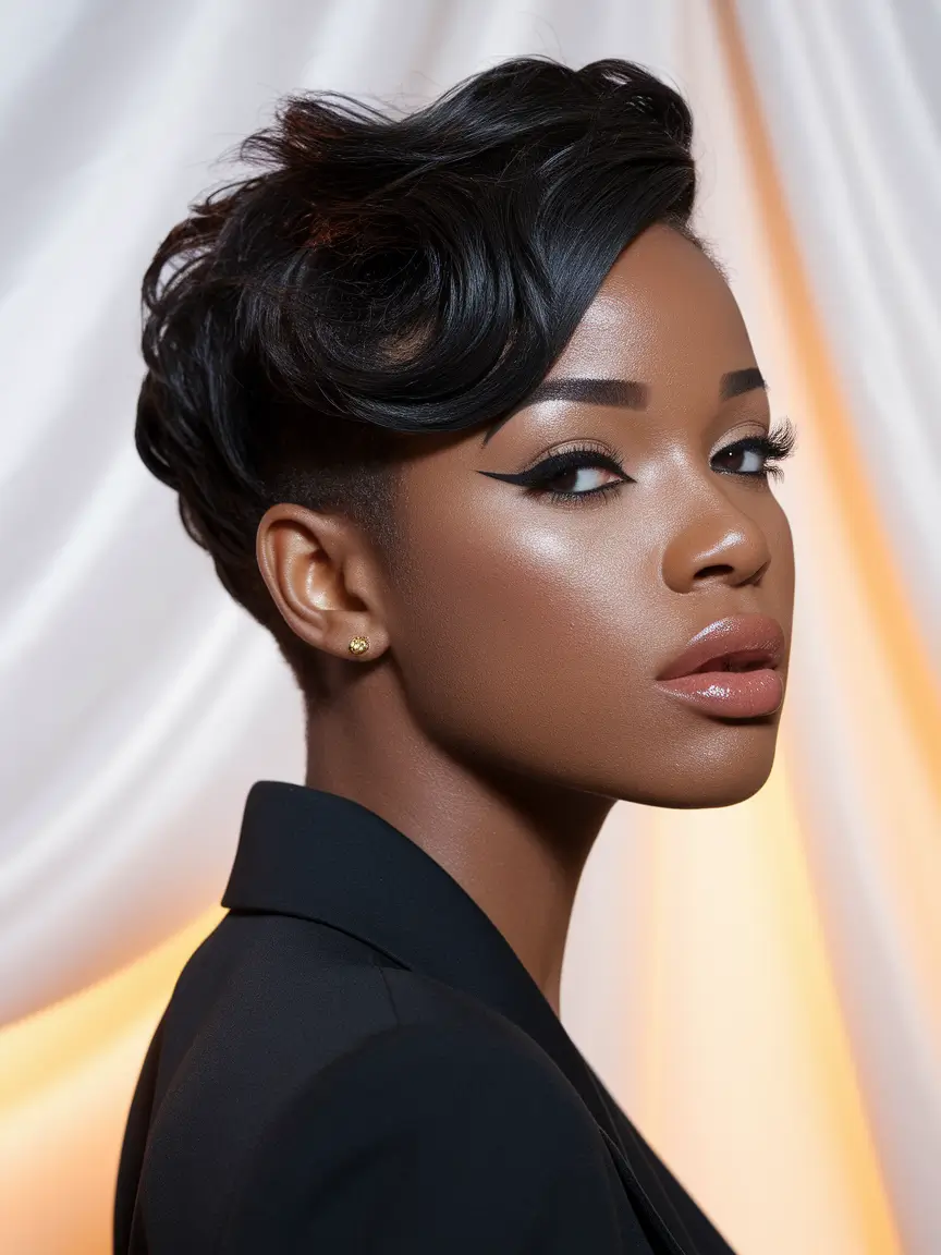 hairstyles black women short hair pixie cut