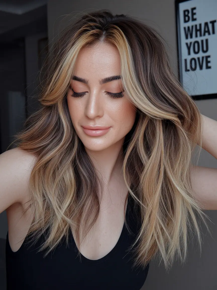 Sun-Kissed Highlight Ideas for Brunettes - Summer 2025! Golden Pop Money Piece
