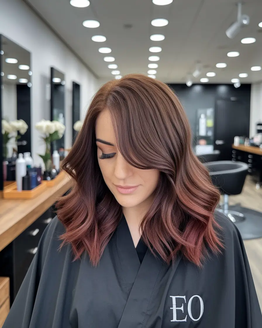 Sun-Kissed Highlight Ideas for Brunettes - Summer 2025! Berry-Infused Brunette