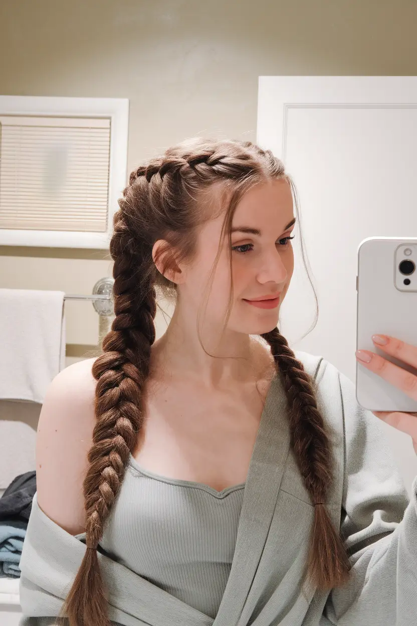 hairstyles ideas double braids