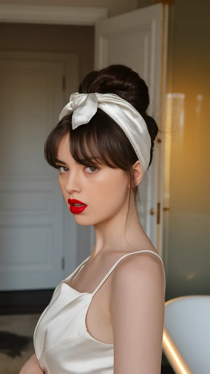 hairstyles ideas satin headband updo