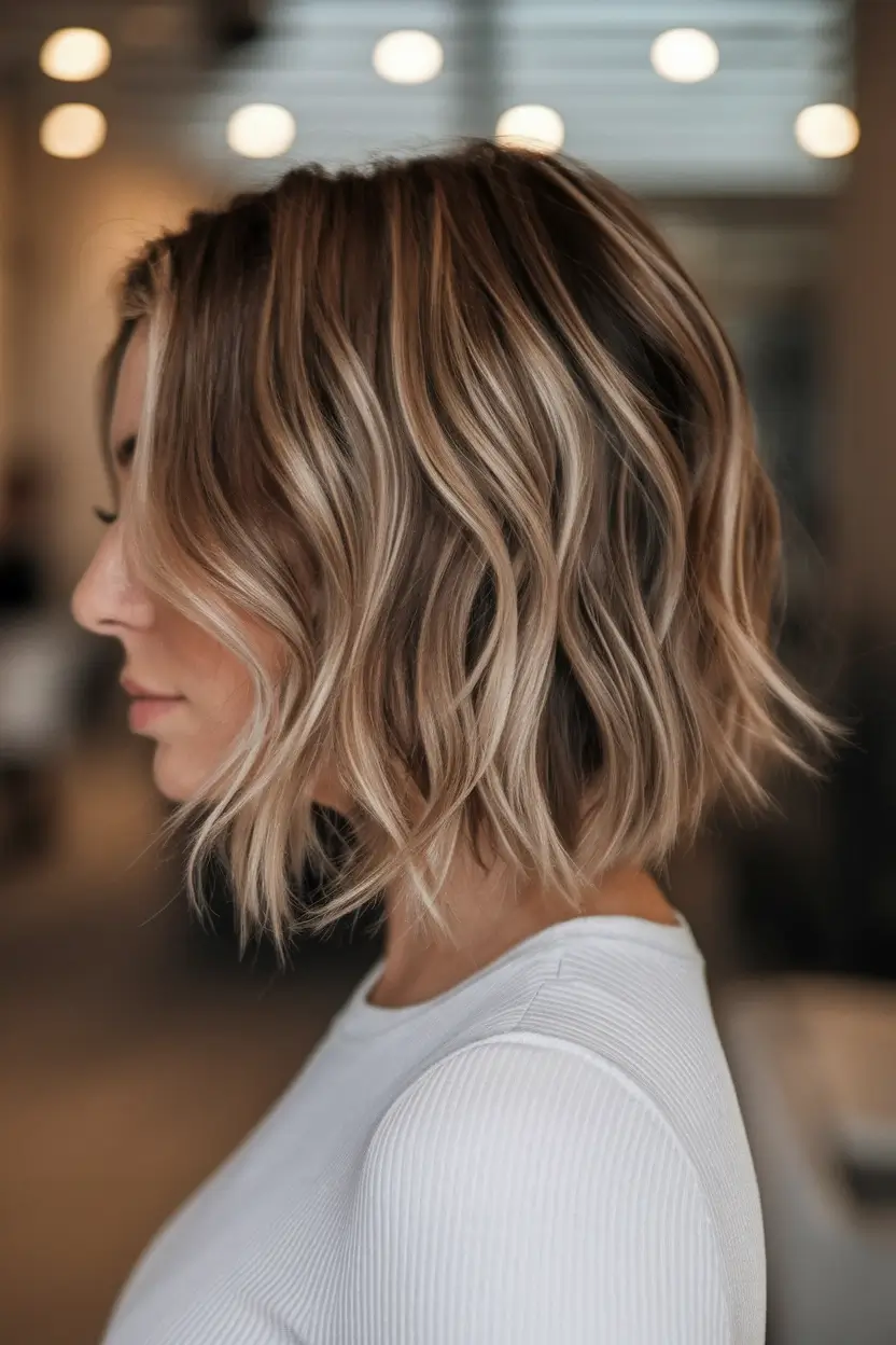 Trends 2025: Summer Highlights Ideas Choppy Blonde Bob with Rooted Depth