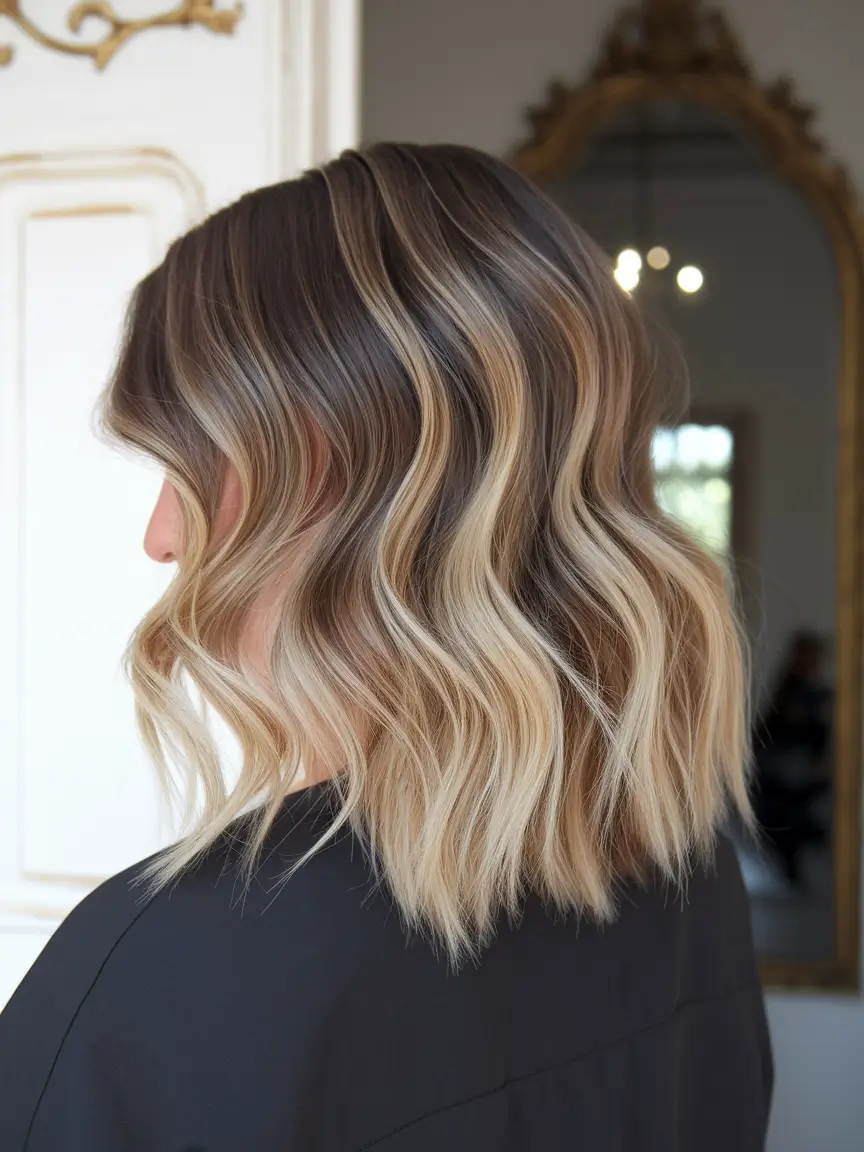 Trends 2025: Summer Highlights Ideas Chic Blonde Blend with Structured Waves