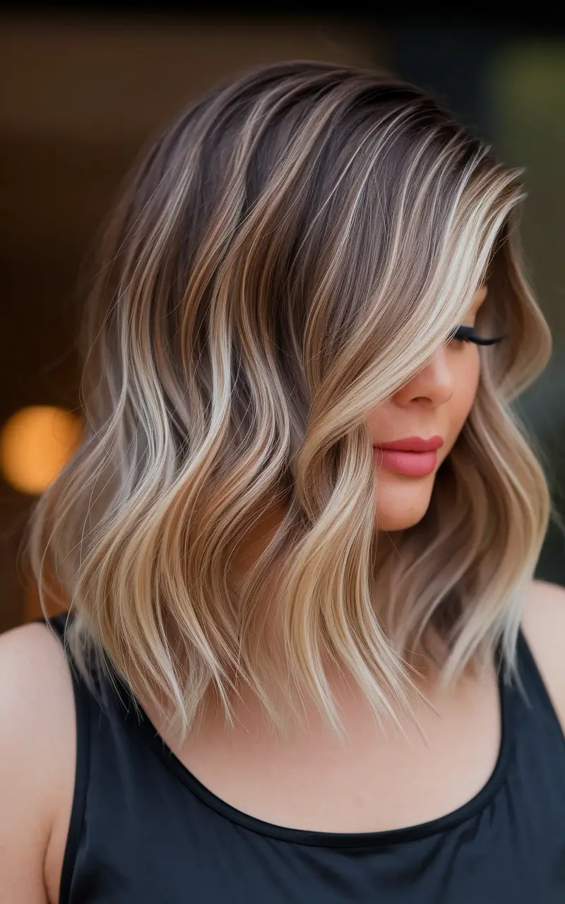 Trends 2025: Summer Highlights Ideas Creamy Rooted Blonde with Wave Texture
