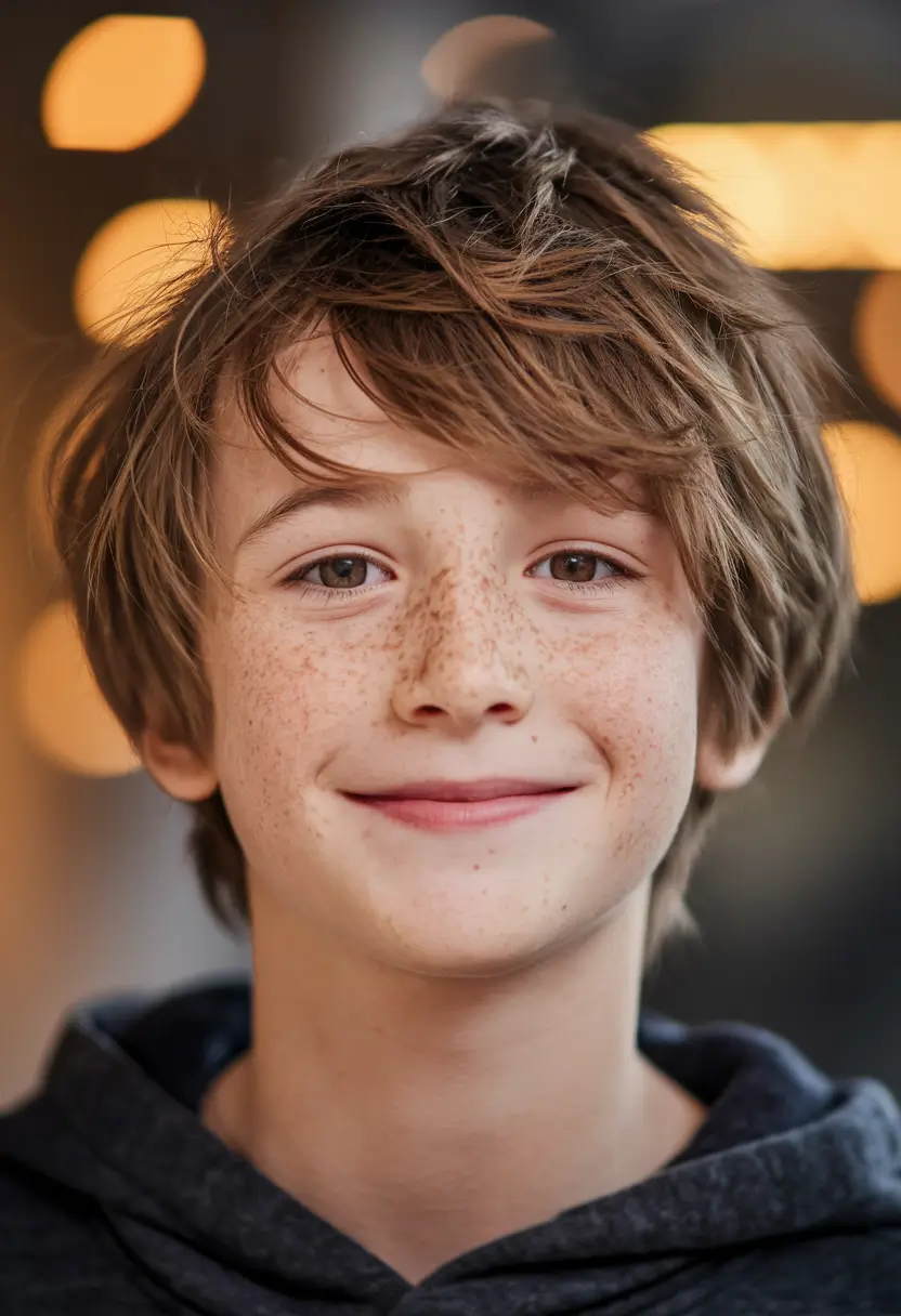Trendy Boys Haircuts for Summer 2025 - Fresh Styles Mid-Length Side Shag with Summer Flow
