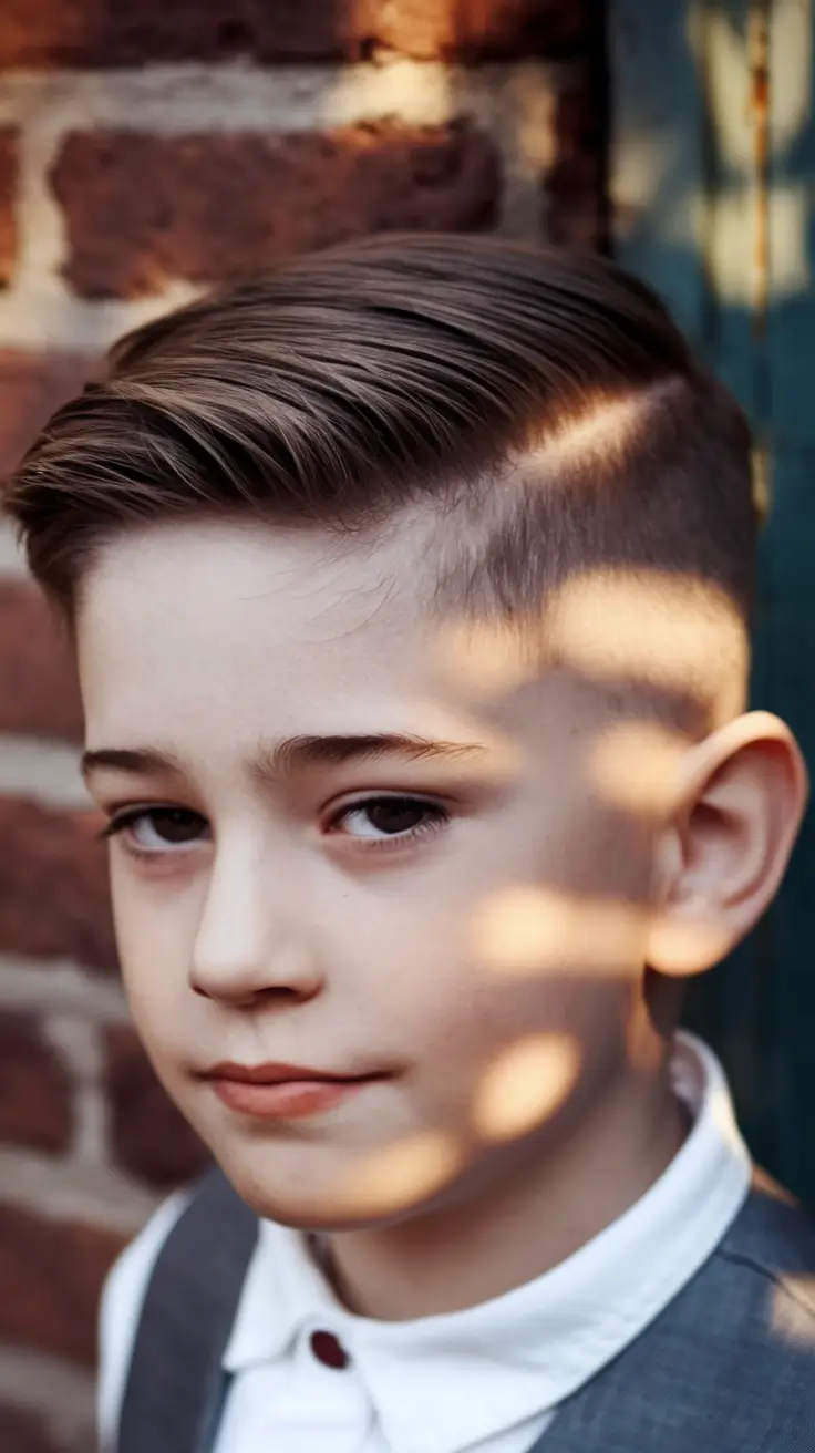 Trendy Boys Haircuts for Summer 2025 - Fresh Styles Classic Side Sweep with Hard Part Elegance