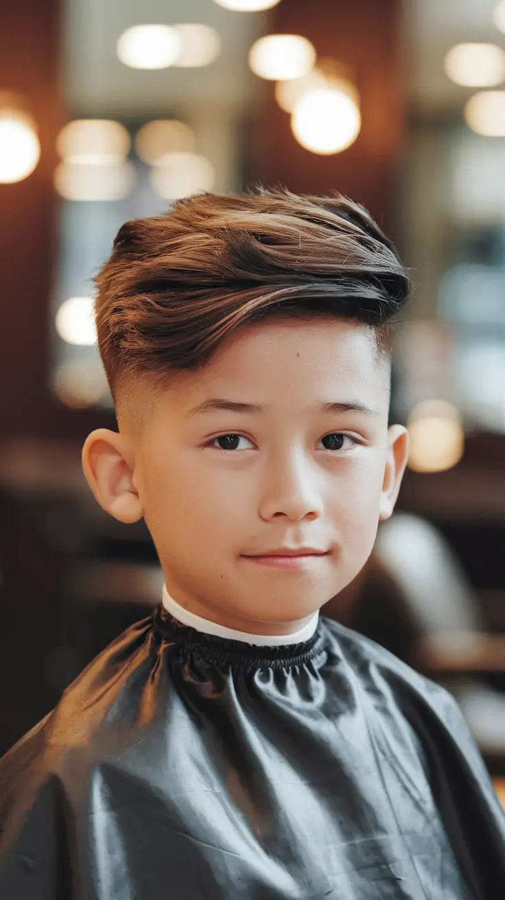 Trendy Boys Haircuts for Summer 2025 - Fresh Styles Swept Volume with Faded Edge Drama