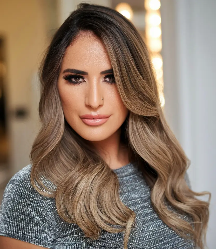 Trendy Medium Haircuts - Fresh Summer 2025 Looks Voluminous Waves with a Cool-Toned Balayage