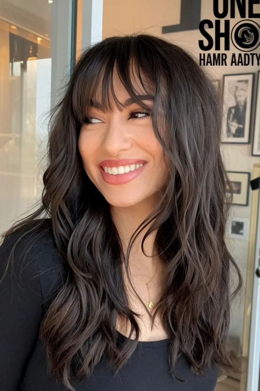 Trendy Medium Haircuts - Fresh Summer 2025 Looks Choppy Layers with Wispy Bangs