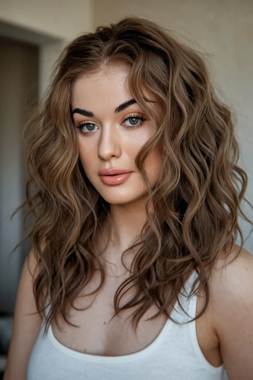 Vacation Hairstyles for Summer 2025: Chic Inspiration Textured Beach Curls with Volume