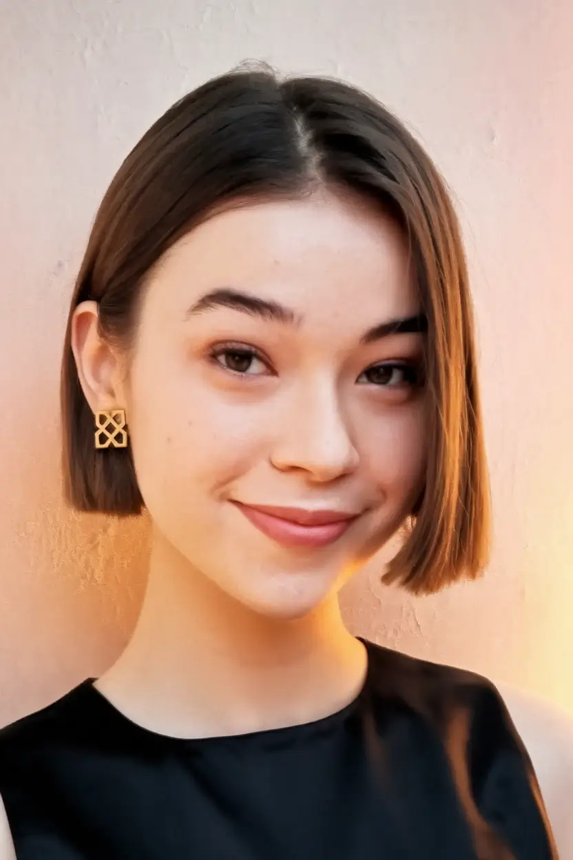 Vacation Hairstyles for Summer 2025: Chic Inspiration Polished Bob That Glows at Golden Hour