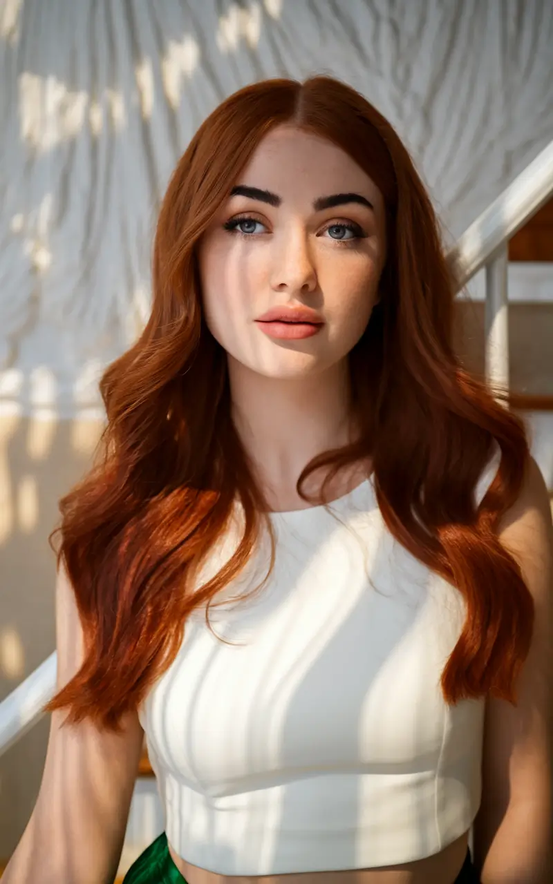 2025 August Hair Color Trends Golden Copper Glow with Cascading Layers