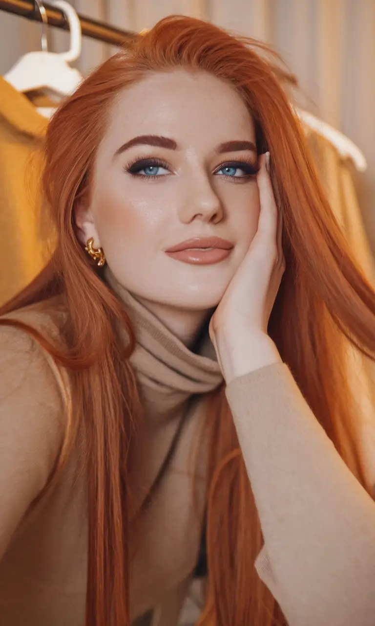 2025 August Hair Color Trends Glossed Burnt Cinnamon with Root Lift