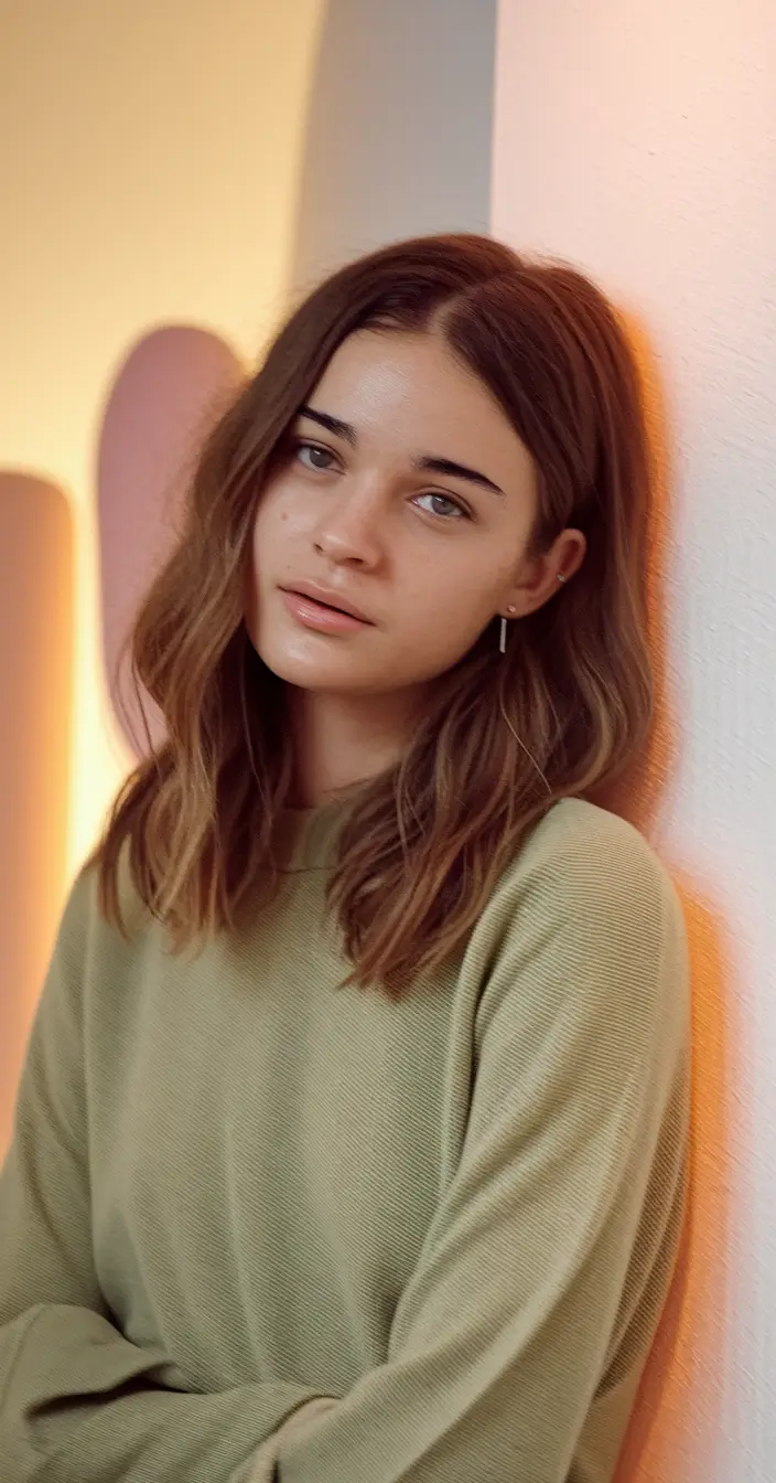 2025 August Hair Color Trends Muted Cocoa Melt with Natural Texture