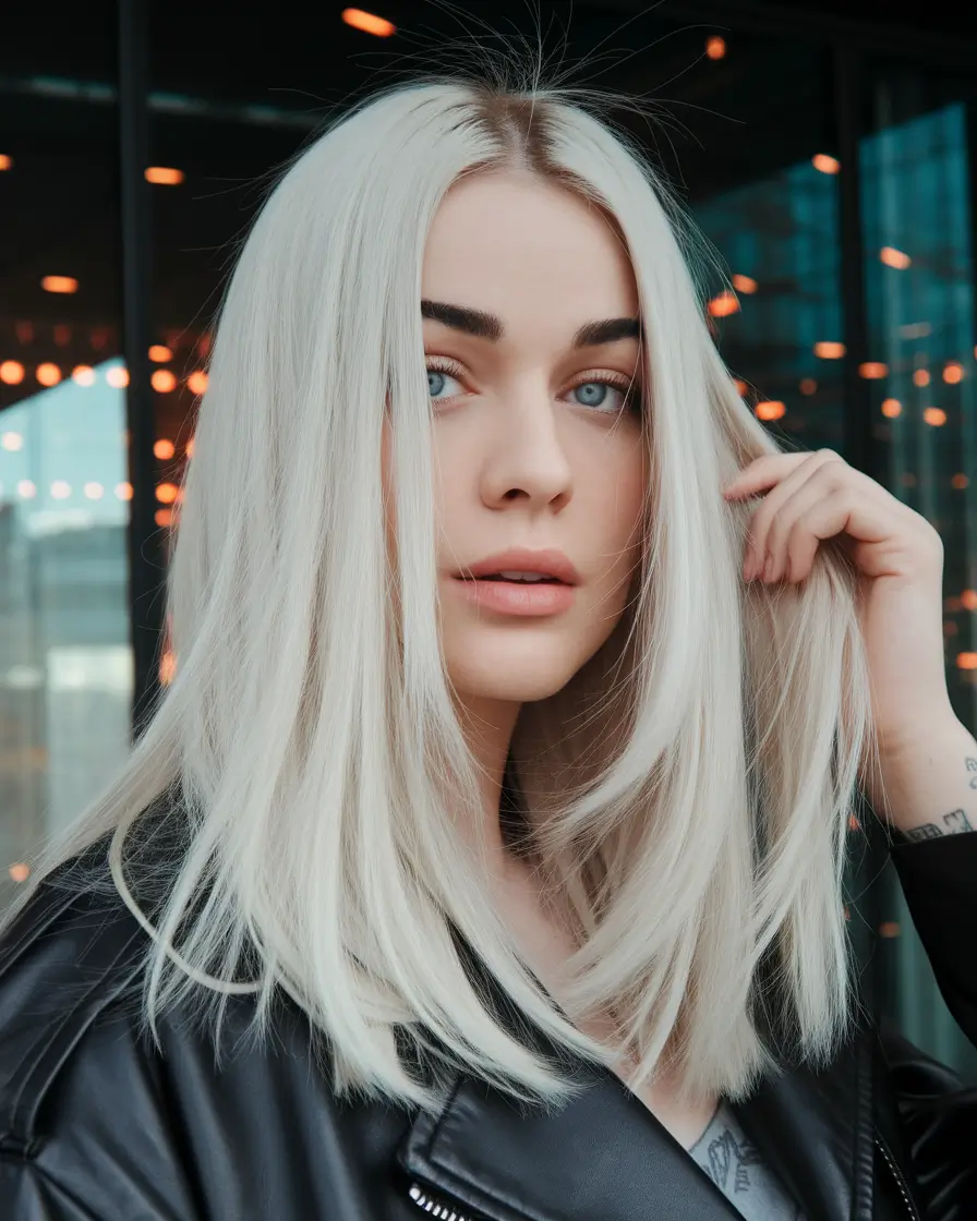 2025 August Hair Color Trends Nordic Platinum with Smoky Depth