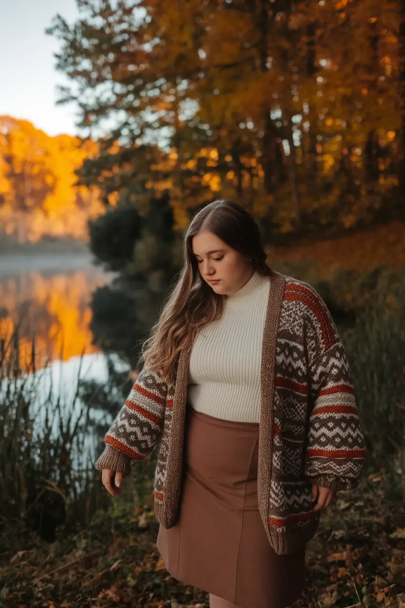 fall-plus-size-outfits-cozy-Lakeside-Layers-with-Cottagecore-Calm