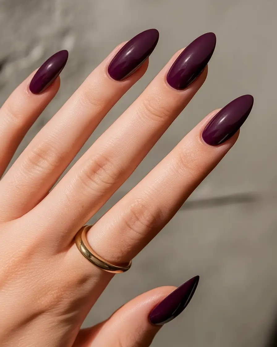 Almond Nails Made for Summer 2025 Cabernet Crush