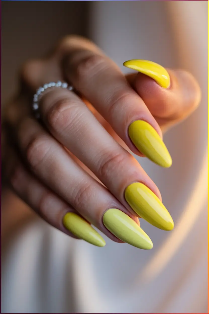 Almond Nails Made for Summer 2025 Lemon Glazed Simplicity