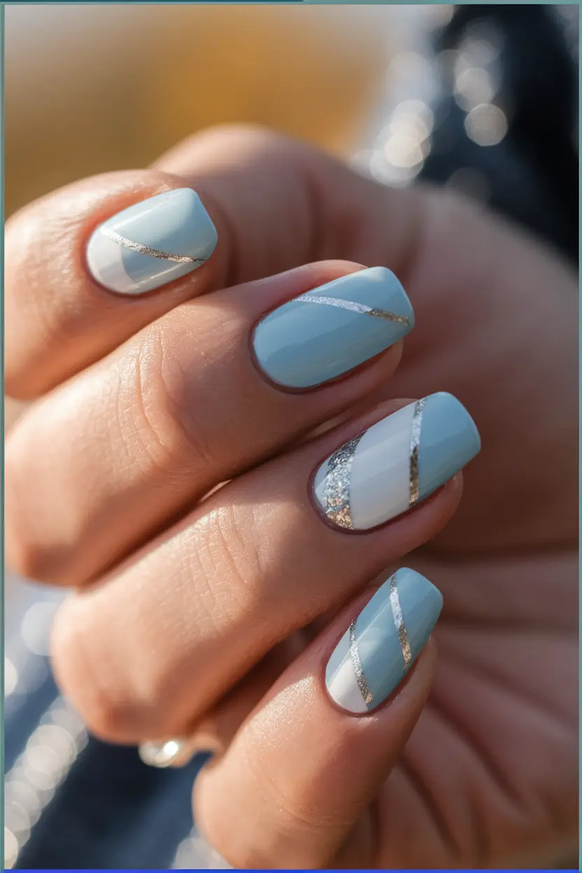 august nails designs blue square