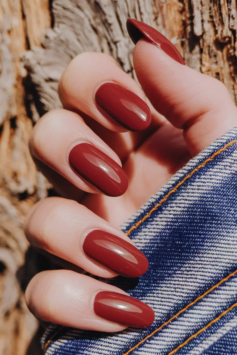 august nails color ideas 2025 Terracotta Rust for Late Summer Neutrals