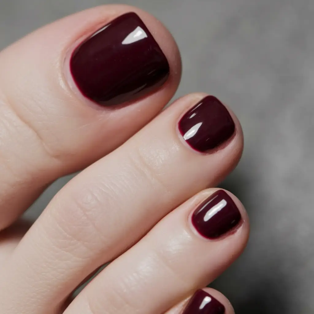 august toe nails ideas 2025+Classic Merlot for Late Summer Evenings