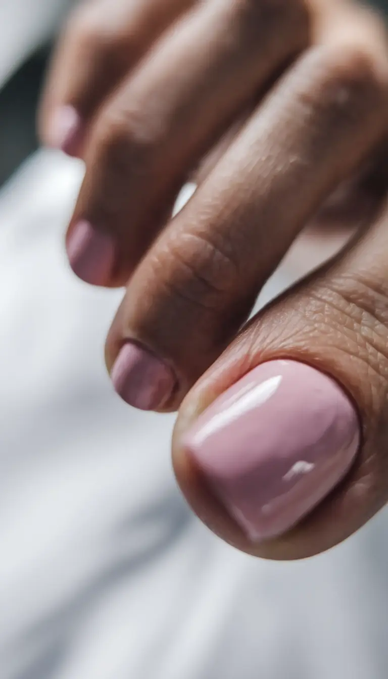 august toe nails ideas 2025+Soft Mauve Minimalism